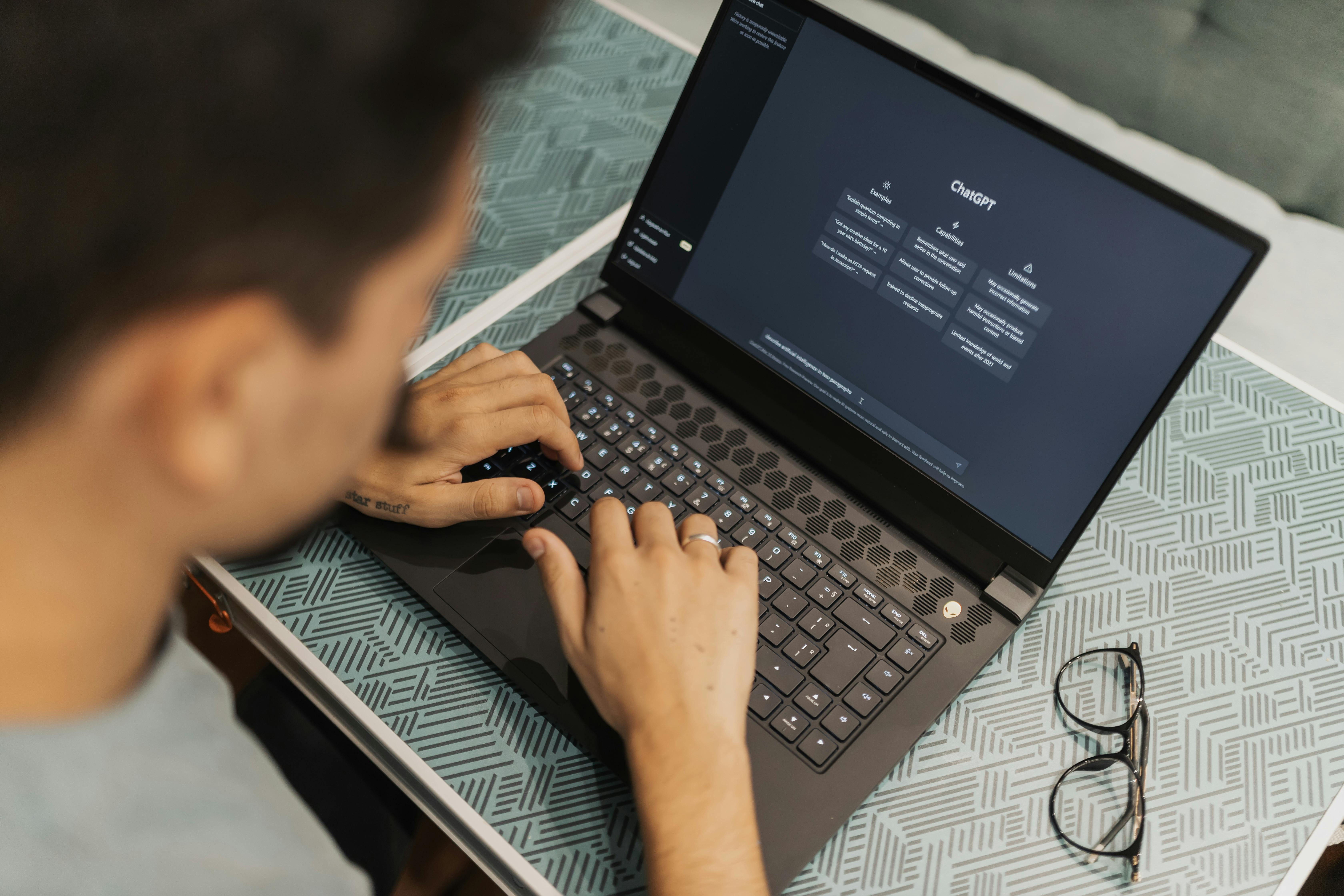 entrepreneur using AI software