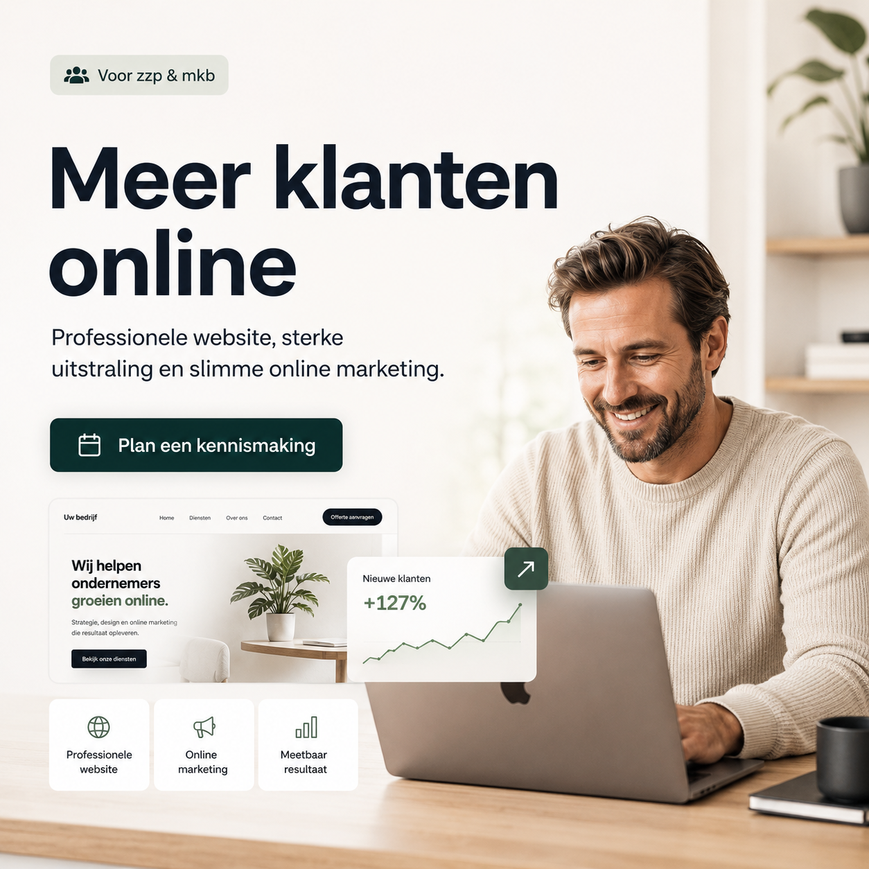 Voorbeeld AI-afbeelding: advertentievisual voor Meta Ads